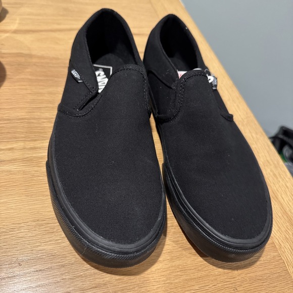 Vans Canvas ASHER BLACK/Black Slip On Shoe Women's 10 - Picture 1 of 9